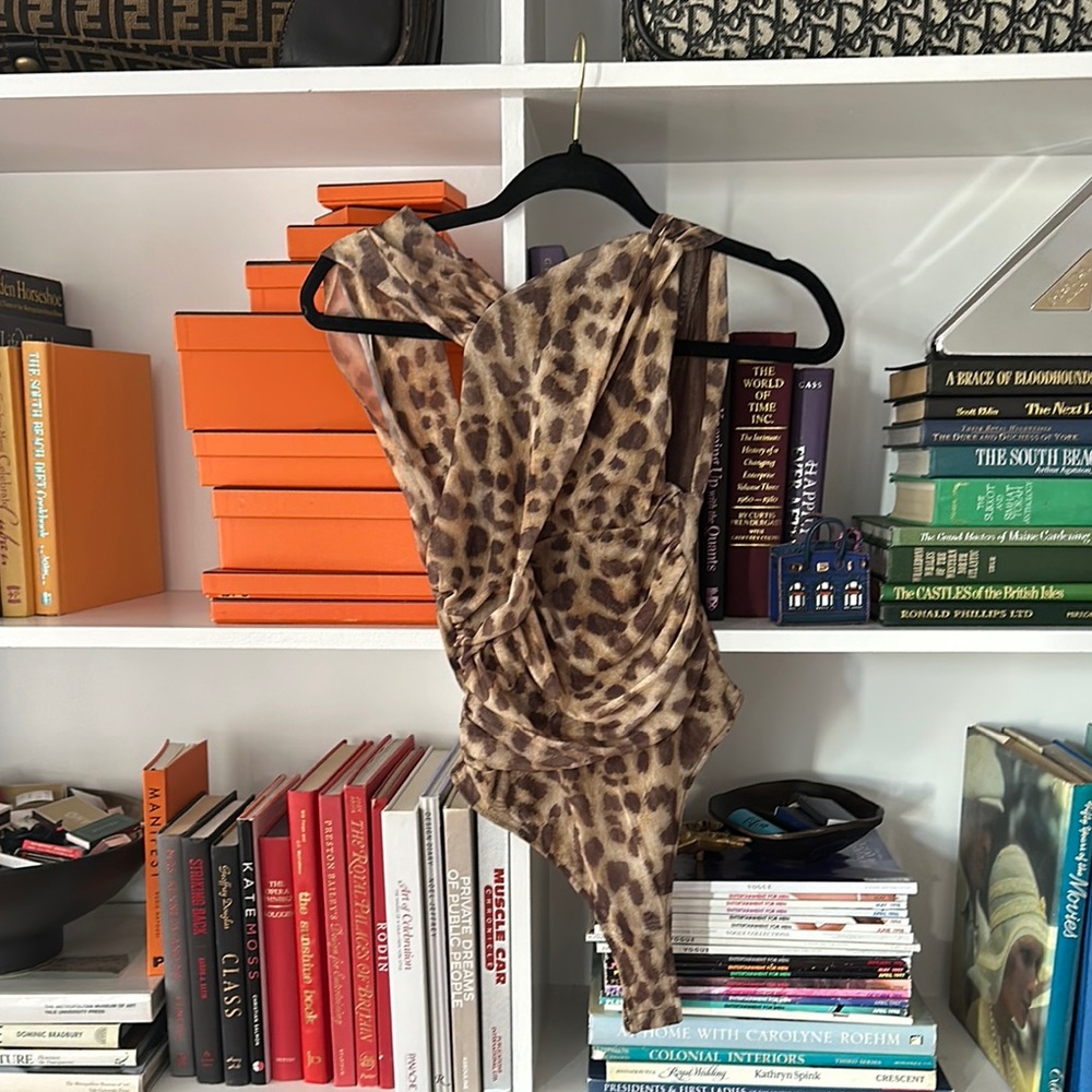 Leopard Print One-Piece Bodysuit